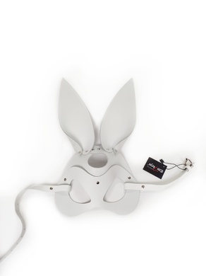 Маска Зайчика из натуральной кожи белая Erotoys Fetish line, Ero-81w