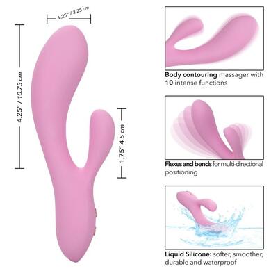 Ультрагибкий перезаряжаемый вибратор-кролик фиолетовый Contour Zoie