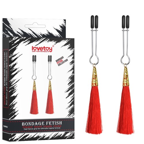 Зажимы для сосков Glamor Tassel Nipple Clamp Red