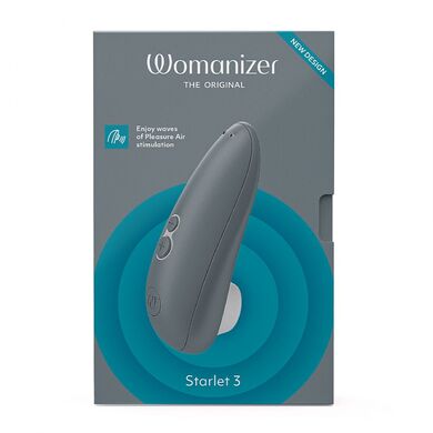 Бесконтактный вакуумно-волновой клиторальный стимулятор Womanizer Starlet 3 серый