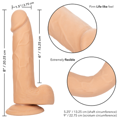 Фаллоимитатор реалистичный на присоске телесный Size queen 6"