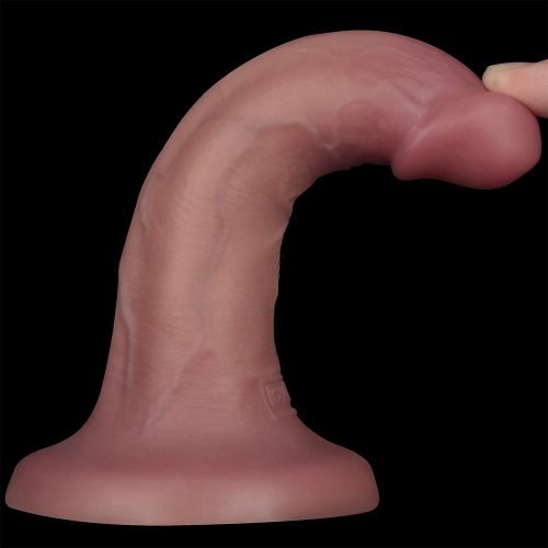 Реалистичный двухслойный вибратор Dual Density Power Cock 16 см