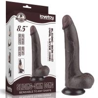 Реалистичный фаллоимитатор на присоске Sliding Skin Dual Layer Dong 22 см