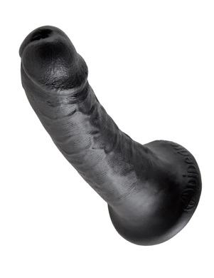 Фаллоимитатор черный на присоске King Cock 6"