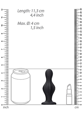 Анальная пробка на присоске чёрная Magic Butt Plug