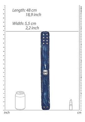 Джинсовый ошейник с поводком голубой Roughend Denim Style