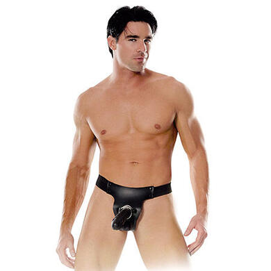Фаллопротез чёрный Mr. Big Hollow Strap-On 8"