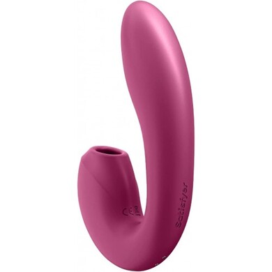 Смарт-вибратор с вакуумно-волновым стимулятором клитора розовый Sunray Satisfyer 