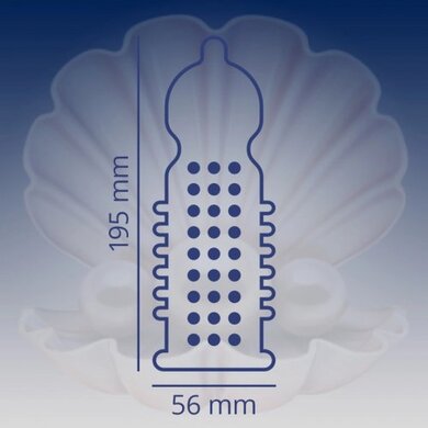 Презервативы Contex Extra Sensation с крупными точками и ребрами (18 шт)