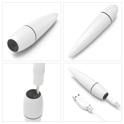 Белый мини-вибратор Ijoy Rechargeable Power Play