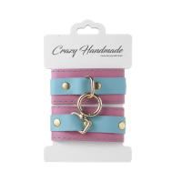 Наручники скругленные комбинированные (золото) Crazy Handmade