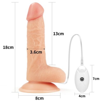 Страпон телесный с вибрацией Vibrating Easy Strapon Set 18 см