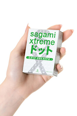 Презервативы ультратонкие анатомической формы с рельефными точками Sagami Xtreme xtreme ty