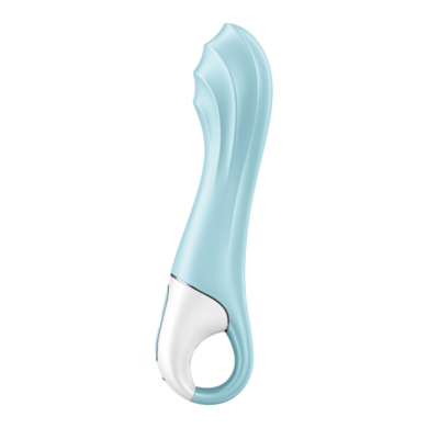 Расширяющийся смарт-вибратор с рельефной головкой голубой Air Pump Vibrator 5+ Satisfyer 