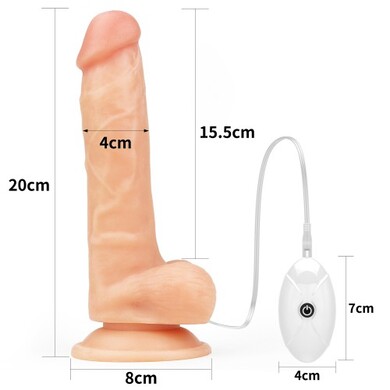 Страпон телесный с вибрацией Vibrating Easy Strapon Set 20 см