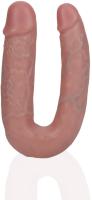 Двусторонний фаллоимитатор RealRock U Shape Realistic Double Dildo 12,7 см