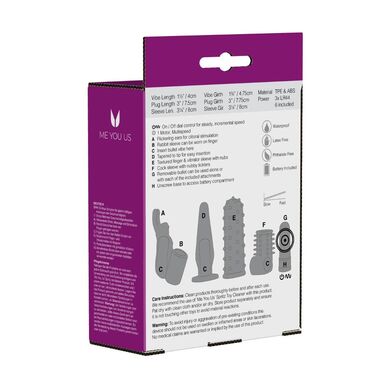 Набор секс игрушек фиолетовый с вибростимулятором Me You Us Foreplay Couples Kit