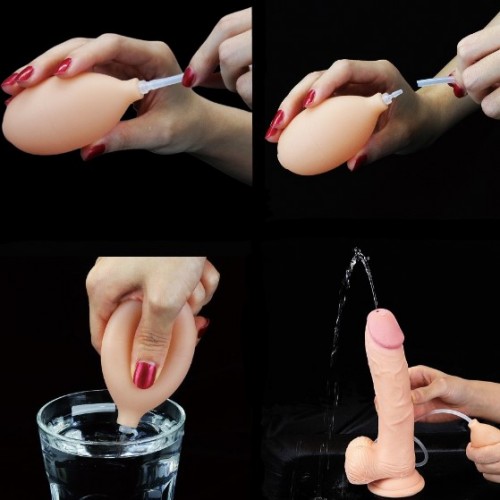 Фаллос Soft Ejaculation Cock с имитацией семяизвержения 22 см