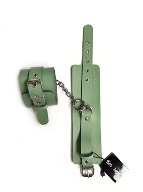 Наручники из натуральной кожи мятные Erotoys Fetish line, Ero-130gr