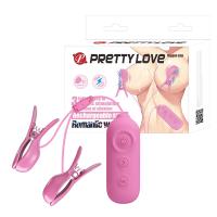 Зажимы на соски с вибрацией и электростимуляцией Pretty Love 