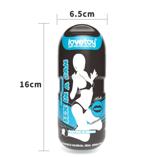 Мастурбатор в колбе ротик Sex In A Can Mouth Stamina Tunnel с вибрацией