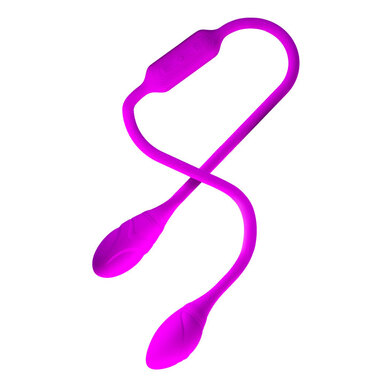 Гибкий двойной вибратор-«кнут» для пар Pretty Love Dream Lover's Whip 