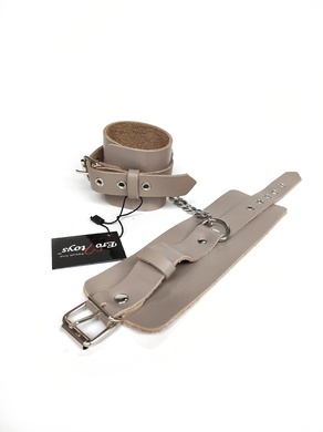 Наручники из натуральной кожи бежевые Erotoys Fetish line, Ero-130Br