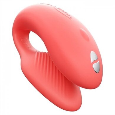 Вибратор We-Vibe Chorus для пар, коралловый, в комплекте батарейка для пульта