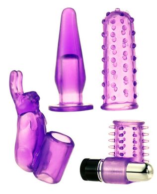 Набор секс игрушек фиолетовый с вибростимулятором Me You Us Foreplay Couples Kit