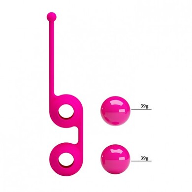 Вагинальные шарики со смещённым центром тяжести Pretty Love Kegel Tighten Up III розовые
