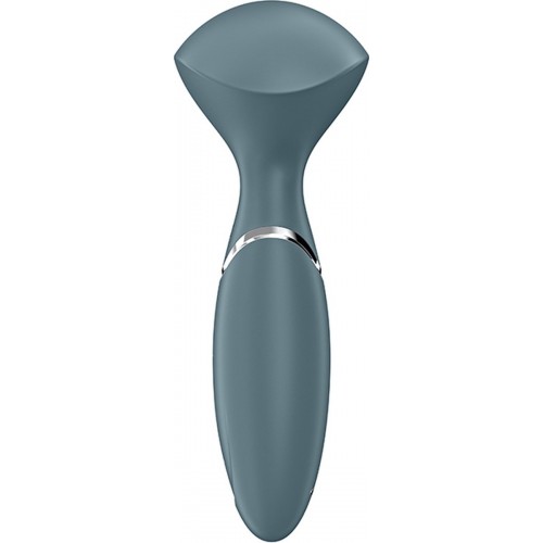 Перезаряжаемый мини-массажер с вибрацией серый Mini Wand-er Satisfyer 