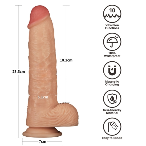 Страпон с вибрацией Ingen 23 см XS/S/M