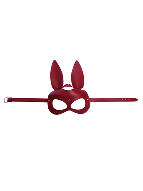 Маска зайчика бордовая из натуральной кожи Erotoys Fetish line, Ero-4b