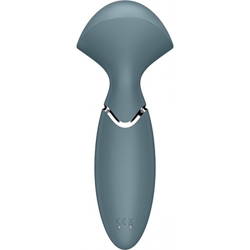 Перезаряжаемый мини-массажер с вибрацией серый Mini Wand-er Satisfyer 
