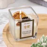 Свеча соевая в стакане с ароматом цитруса "Soy Wax"