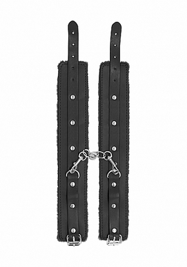 Черные наножники Plush Leather Ankle Cuffs