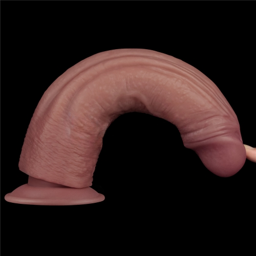 Реалистичный двухслойный вибратор Dual Density Power Cock 27 см