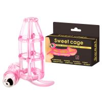 Вибронасадка с и петлей для мошонки Baile Sweet Cage