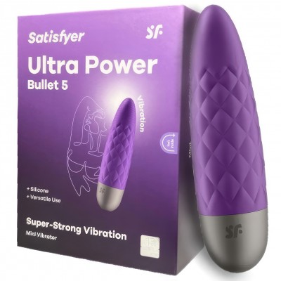 Перезаряжаемый мини-вибратор фиолетовый Ultra Power Bullet 5 Satisfyer