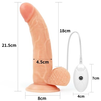 Страпон телесный с вибрацией Vibrating Easy Strapon Set 22 см