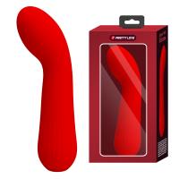 Перезаряжаемый гибкий вибратор для точки G Pretty Love Faun Super Soft Silicone красный