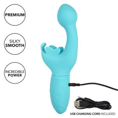 Перезаряжаемый голубой вибратор-кролик Rechargeable Butterfly Kiss