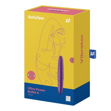 Перезаряжаемый мини-вибратор фиолетовый Ultra Power Bullet 6 Satisfyer 