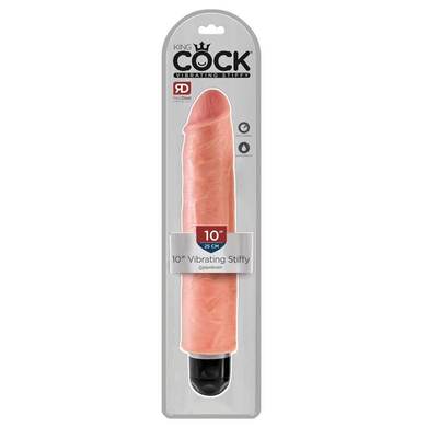 Реалистичный вибратор телесный King Cock Vibrating Stiffy 10"