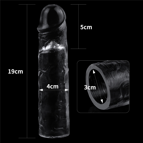 Прозрачная насадка на пенис Flawless Clear Penis Sleeve + 5 см