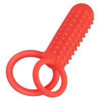 Двойное виброкольцо с насадкой для двойного проникновения Silicone Rechargeable Vertical Dual Enhancer