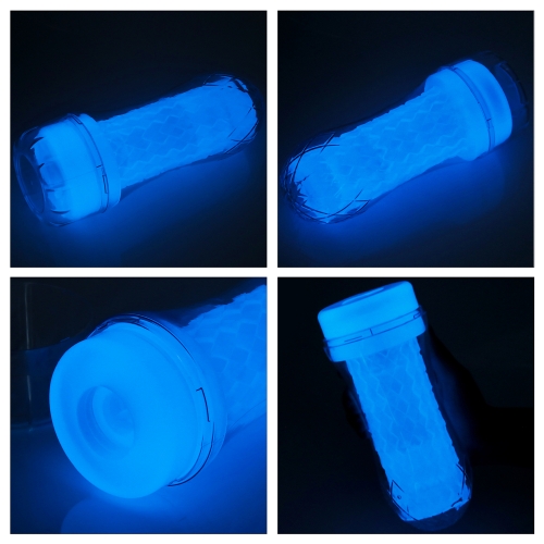 Мастурбатор светящийся в темноте ребристый прозрачный LoveToy Lumino Play Ribbed