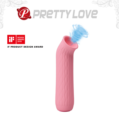 Вакуумный стимулятор с вибрацией персиковый Pretty Love Ford