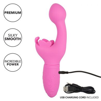 Перезаряжаемый розовый вибратор-кролик Rechargeable Butterfly Kiss