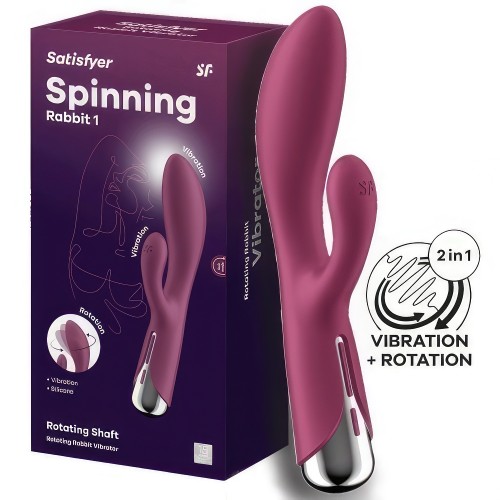 Вибратор-кролик с ротацией красный Spinning Rabbit 1 Satisfyer 